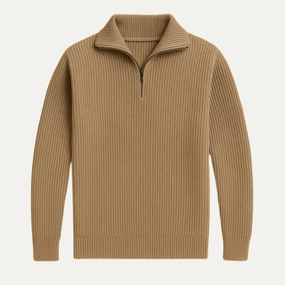 Jago | Men's Merino Wool Sweater Quarter-Zip Premium Soft Warm Refined Smart Casual Everyday Layering Autumn Winter Knitwear Cosy