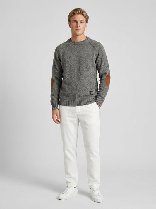 Oliver | Men's Sweater Classic Knit Wool - Front [Lystr 6a73a177abc72c8d6084a191:front]