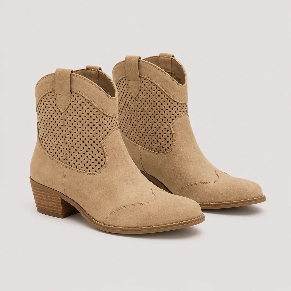 Marisol | Women's Ankle Boots Cowboy Block Heel Western Pointed Structured Statement Chic Casual Everyday Autumn Winter Footwear