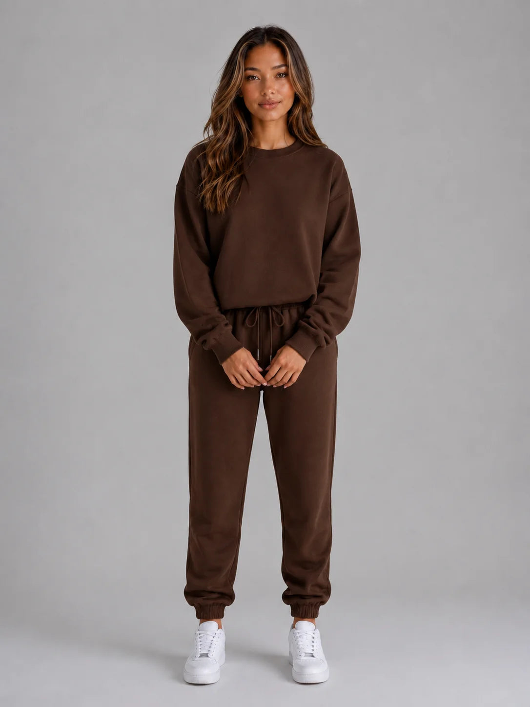 Paloma | Women's Co-ord Set Oversized Tracksuit Crew Neck Sweatshirt Cuffed Joggers Two-Piece Soft Cosy Warm Relaxed Loungewear
