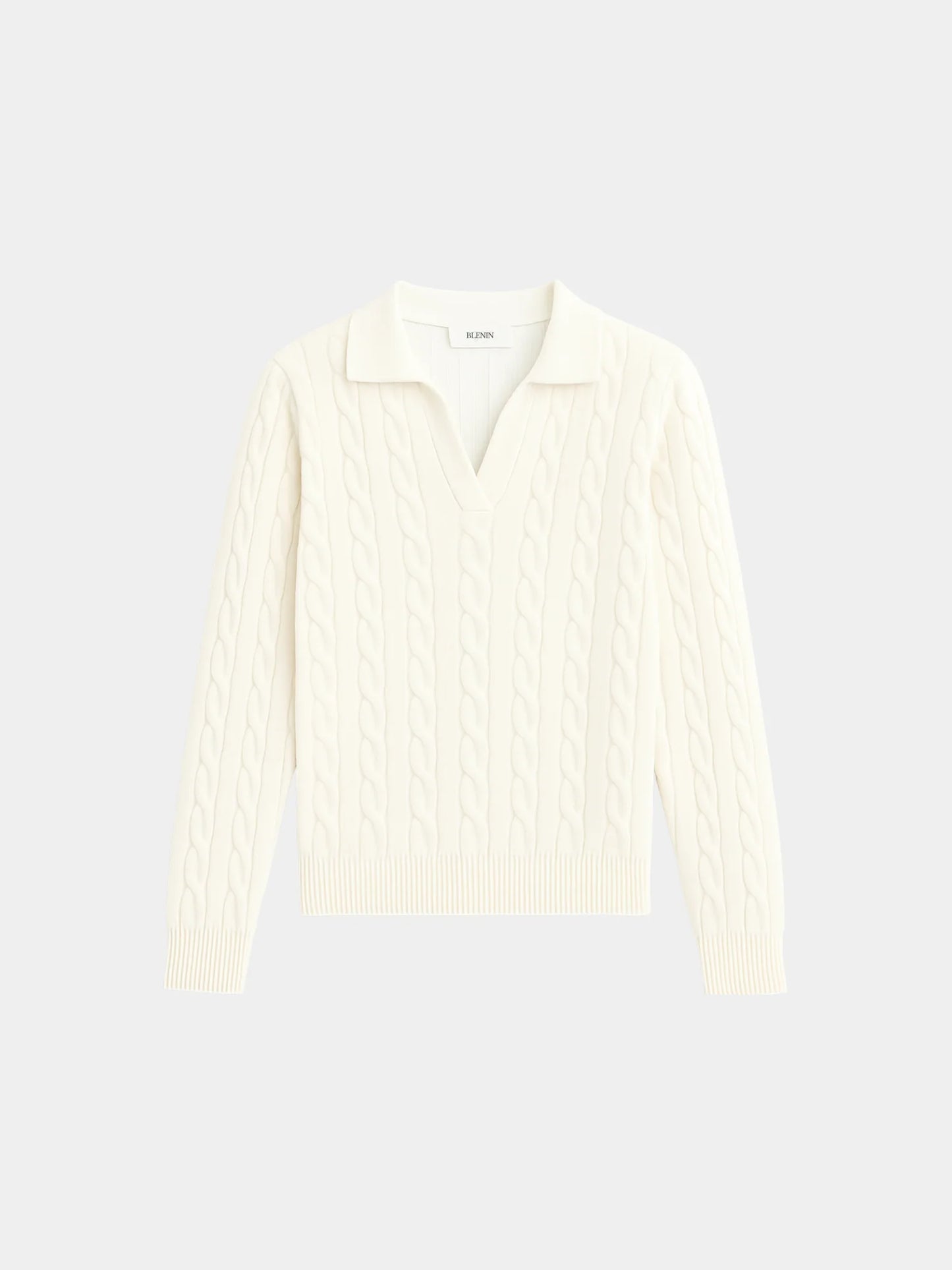 Melina | Women's Sweater Cable-Knit Chunky Textured Round Neck Soft Cosy Warm Layering Chic Feminine Casual Everyday Autumn Winter