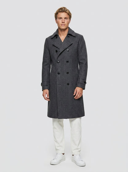 Samuel | Men's Coat Cardigan Structured Longline Below - Front [Lystr 6a7643ff2ea66f06edfe819f:front]
