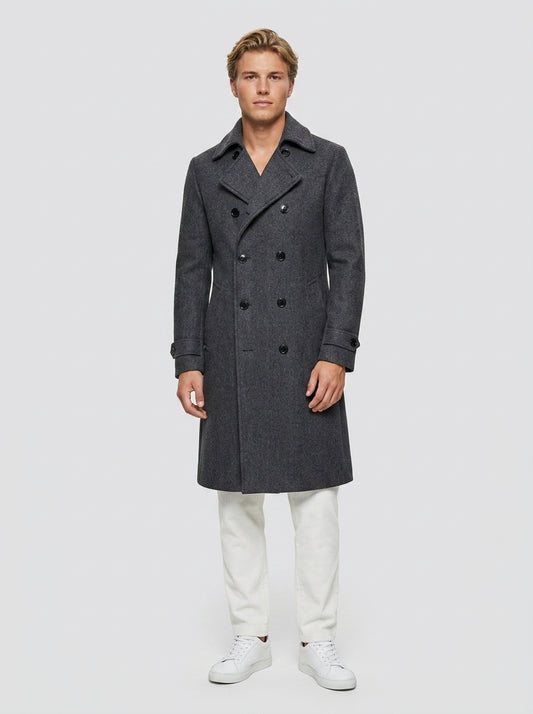 Samuel | Men's Coat Cardigan Structured Longline Below - Front [Lystr 6a7643ff2ea66f06edfe819f:front]