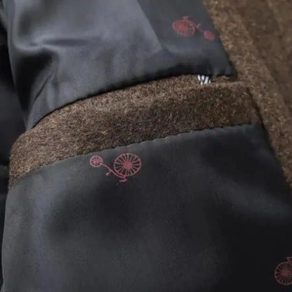 Abram | Men's Wool Coat Overcoat Classic Tailored Structured Longline Warm Premium Smart Formal Business Everyday Autumn Winter