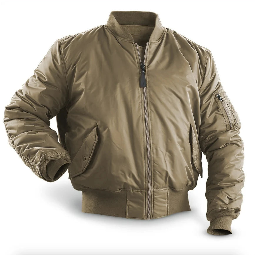 Marc | Men's Bomber Jacket Padded Zip Pockets Insulated Warm Structured Casual Everyday Layering Autumn Winter Outerwear Sporty