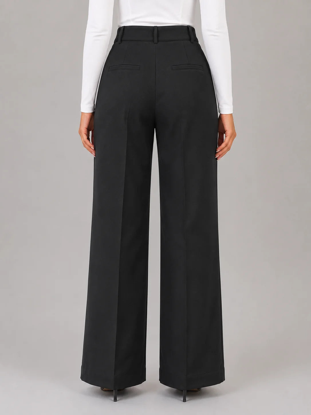 Raelynn | Women's Trousers High-Waisted Tailored Straight Leg Smart Work Structured Refined Office Everyday Autumn Winter