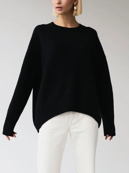 Mara | Women's Sweater Oversized Crewneck Knit Relaxed Soft Cosy Warm Layering Chic Casual Everyday Autumn Winter Knitwear Comfort