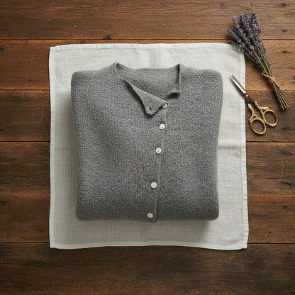 Laney | Women's Cardigan Cashmere-Blend Button Front Soft Luxurious Relaxed Warm Layering Chic Feminine Casual Everyday Autumn