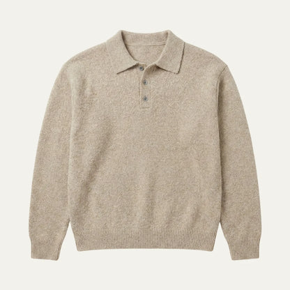 Edwin | Men's Polo Sweater Soft Knit Cashmere-Blend Modern Warm Refined Smart Casual Everyday Layering Autumn Winter Knitwear Cosy