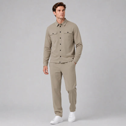 Lionel | Men's Co-ord Set Overshirt Trousers Two-Piece Coordinated Structured Casual Smart Casual Everyday Layering Autumn