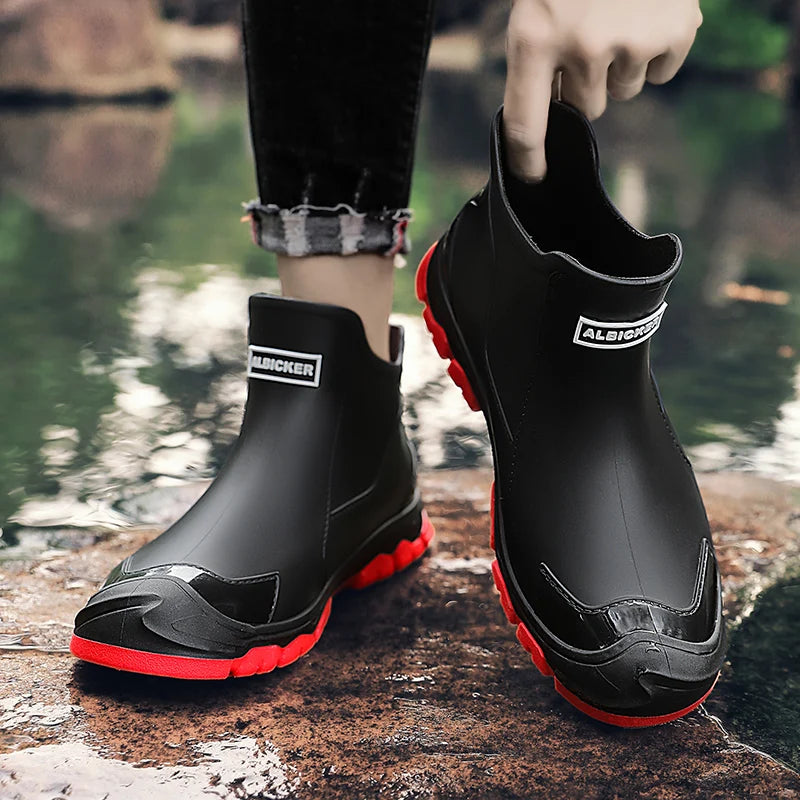Valentine | Men's Rain Boots Waterproof Slip-On Non-Slip Durable Sole Outdoor Functional Casual Everyday Autumn Winter