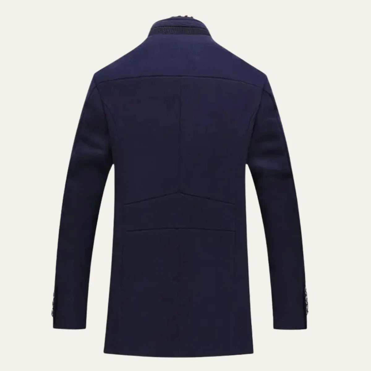 Atlas | Men's Trench Coat Wool Stand Collar Smart Casual Structured Longline Tailored Warm Refined Business Everyday Autumn Winter