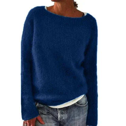 Maryam | Women's Sweater Relaxed Fit Classic Knit Soft Cosy Warm Round Neck Layering Chic Feminine Casual Everyday Autumn Winter