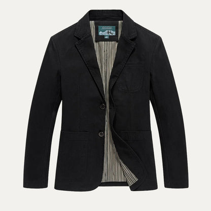 Arturo | Men's Jacket Cotton Blazer-Style Windbreaker Pockets Structured Lightweight Smart Casual Everyday Autumn Layering