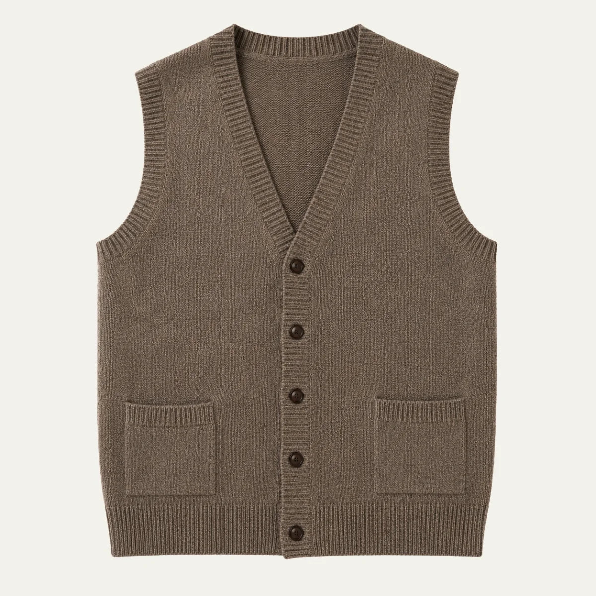 Magnus | Men's Knit Vest Button Front Sleeveless Soft Premium Layering Smart Casual Occasion Everyday Refined Autumn Winter