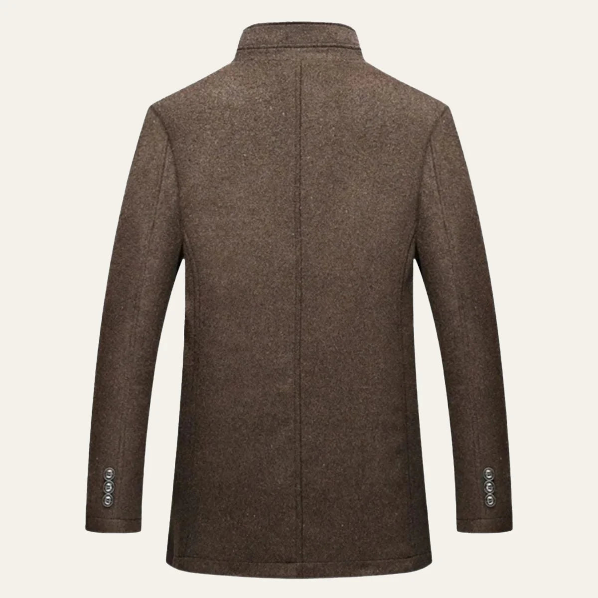 Abram | Men's Wool Coat Overcoat Classic Tailored Structured Longline Warm Premium Smart Formal Business Everyday Autumn Winter
