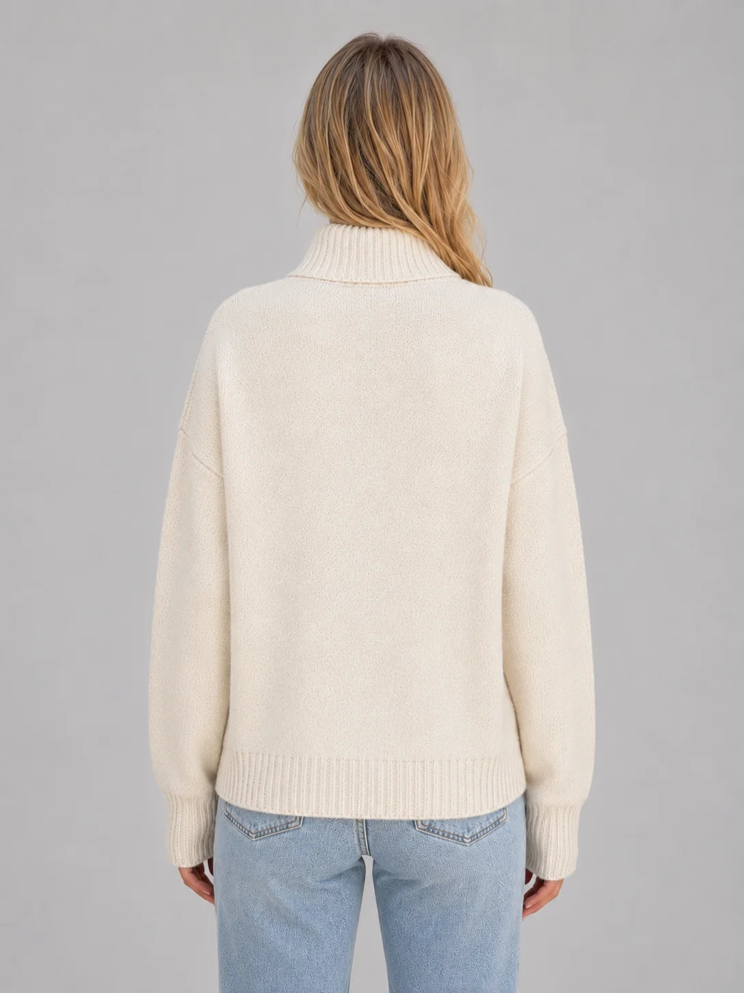 Ramona | Women's Cardigan Zip-Up Knitted Soft Funnel Neck Knit Jacket Cosy Warm Relaxed Layering Chic Feminine Casual Everyday