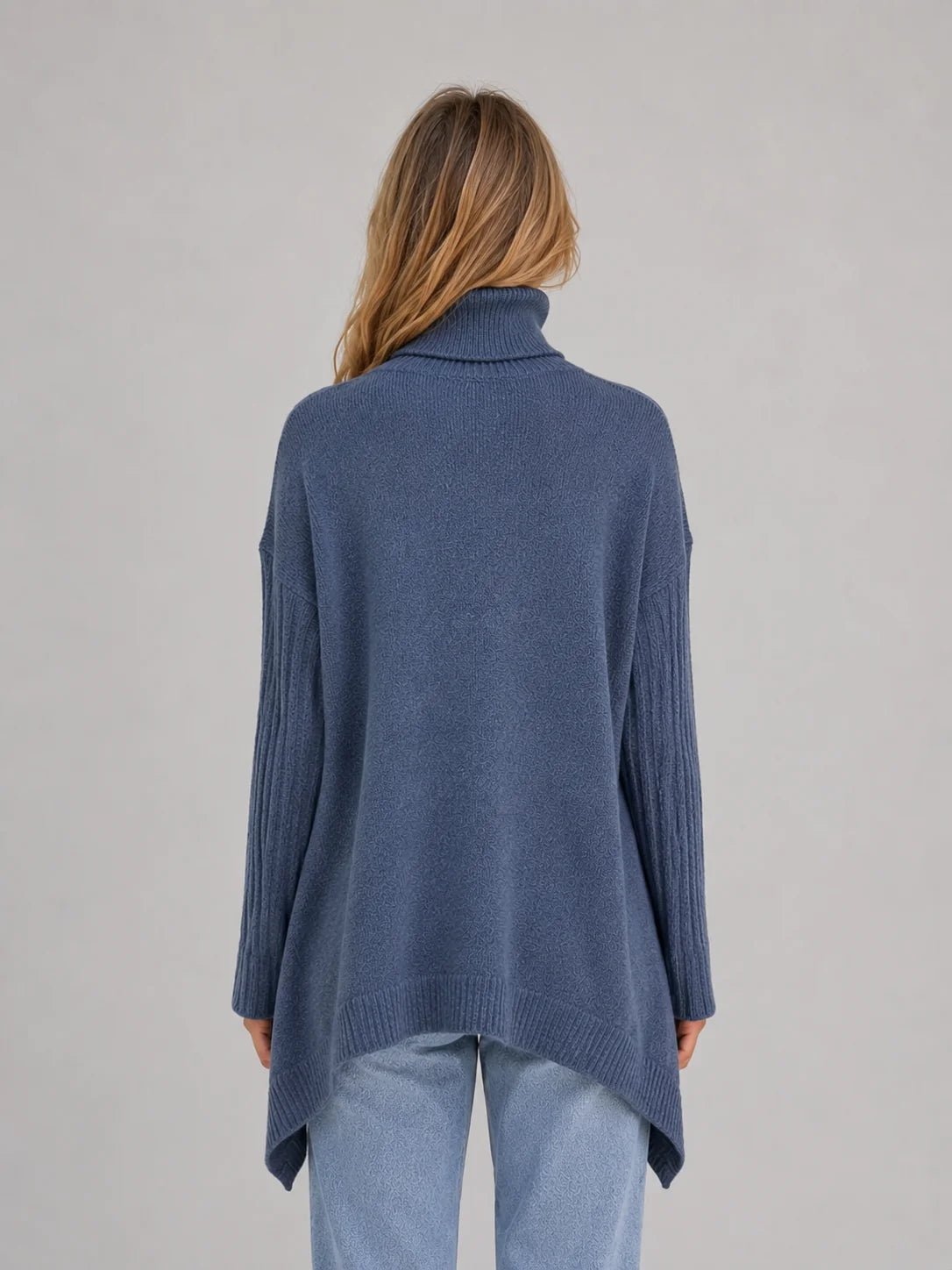 Remi | Women's Sweater Roll Neck Oversized Soft Knit Longline Relaxed Cosy Warm Layering Chic Feminine Casual Everyday Autumn