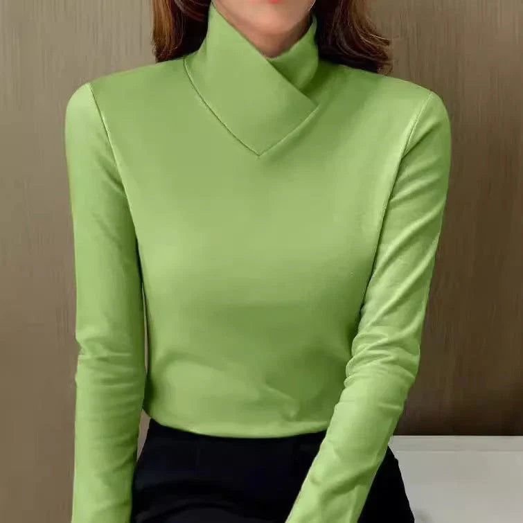 Kira | Women's Turtleneck Sweater Sculpted Soft-Touch Ribbed Fitted Stretch Warm Layering Chic Feminine Casual Everyday Autumn