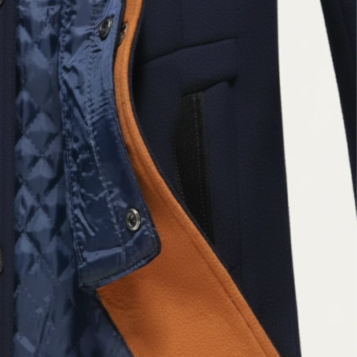 Atlas | Men's Trench Coat Wool Stand Collar Smart Casual Structured Longline Tailored Warm Refined Business Everyday Autumn Winter