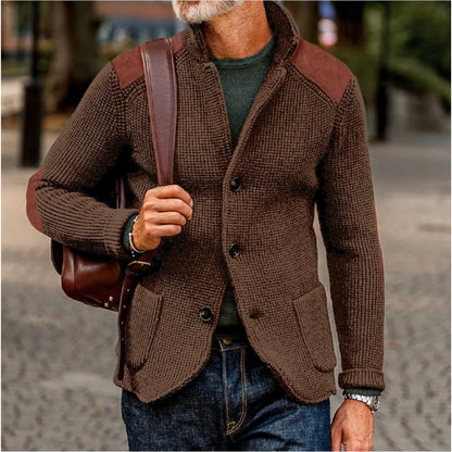 Bernard | Men's Cardigan Knit Warm Versatile Soft Refined Layering Smart Casual Everyday Autumn Winter Knitwear Cosy Comfortable