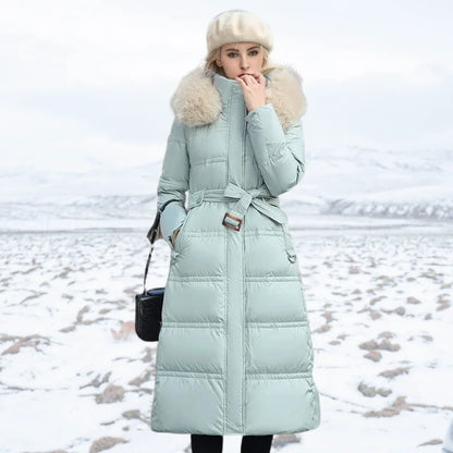 Sloane | Women's Parka Designer Winter Fur Hood Padded Insulated Warm Longline Quilted Casual Everyday Outdoor Winter Outerwear