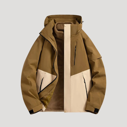 Salma | Women's Rain Jacket Waterproof Hooded Timeless Outdoor Windproof Warm Functional Casual Everyday Autumn Winter Outerwear
