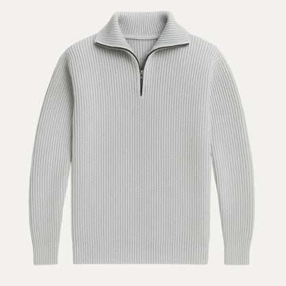 Jago | Men's Merino Wool Sweater Quarter-Zip Premium Soft Warm Refined Smart Casual Everyday Layering Autumn Winter Knitwear Cosy