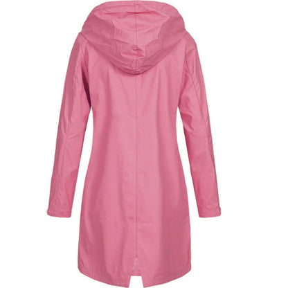 Scarlette | Women's Rain Jacket Long Waterproof Hooded Lightweight Windproof Functional Casual Everyday Outdoor Autumn Winter