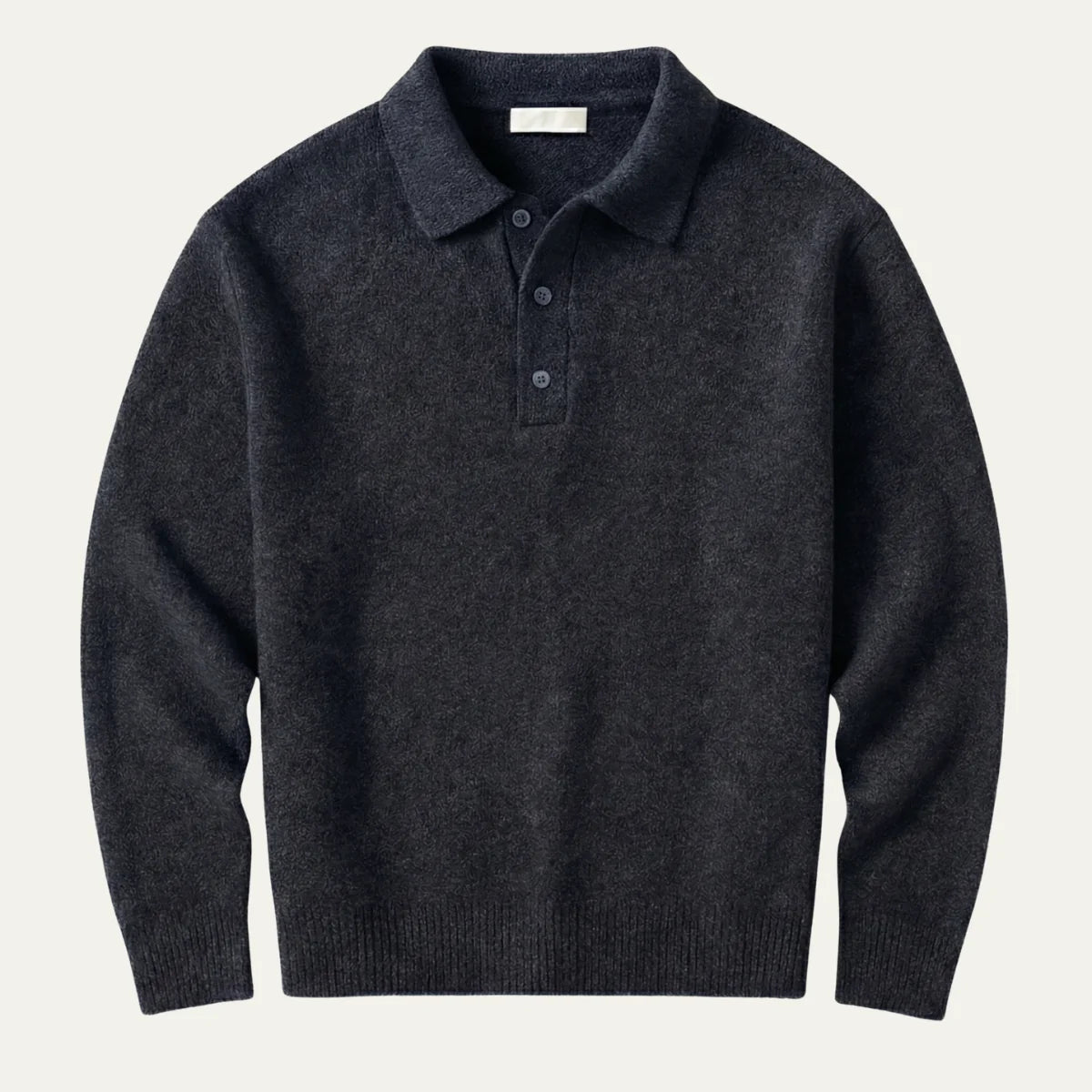 Edwin | Men's Polo Sweater Soft Knit Cashmere-Blend Modern Warm Refined Smart Casual Everyday Layering Autumn Winter Knitwear Cosy