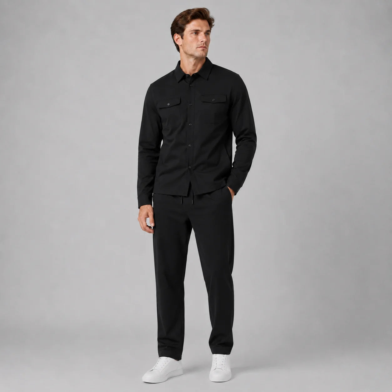 Lionel | Men's Co-ord Set Overshirt Trousers Two-Piece Coordinated Structured Casual Smart Casual Everyday Layering Autumn