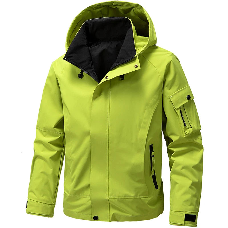 Maxton | Men's Jacket Hooded Waterproof Zip Front Windproof Warm Functional Casual Everyday Outdoor Autumn Winter Outerwear