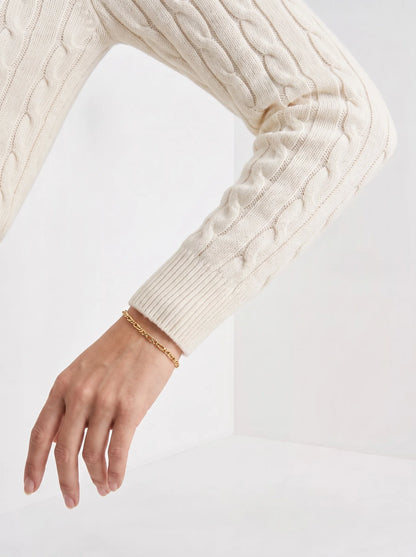 Melina | Women's Sweater Cable-Knit Chunky Textured Round Neck Soft Cosy Warm Layering Chic Feminine Casual Everyday Autumn Winter