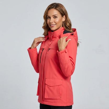Sarai | Women's Heated Jacket USB Fleece-Lined Winter Warm Insulated Padded Functional Casual Everyday Outdoor Autumn Winter