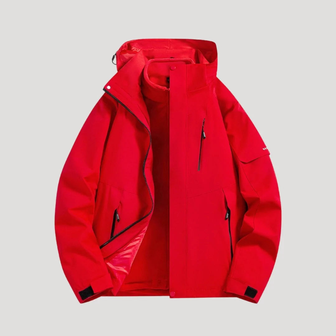 Salma | Women's Rain Jacket Waterproof Hooded Timeless Outdoor Windproof Warm Functional Casual Everyday Autumn Winter Outerwear