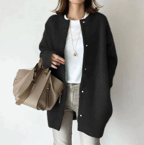 Sonia | Women's Cardigan Buttoned Long-Sleeve Knit Soft Cosy Warm Relaxed Layering Chic Feminine Casual Everyday Autumn Winter