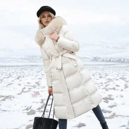 Sloane | Women's Parka Designer Winter Fur Hood Padded Insulated Warm Longline Quilted Casual Everyday Outdoor Winter Outerwear