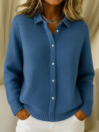 Kora | Women's Cardigan Cosy Knit Elegant Soft Relaxed Button Warm Layering Chic Feminine Casual Everyday Autumn Winter Knitwear