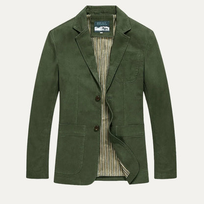 Arturo | Men's Jacket Cotton Blazer-Style Windbreaker Pockets Structured Lightweight Smart Casual Everyday Autumn Layering