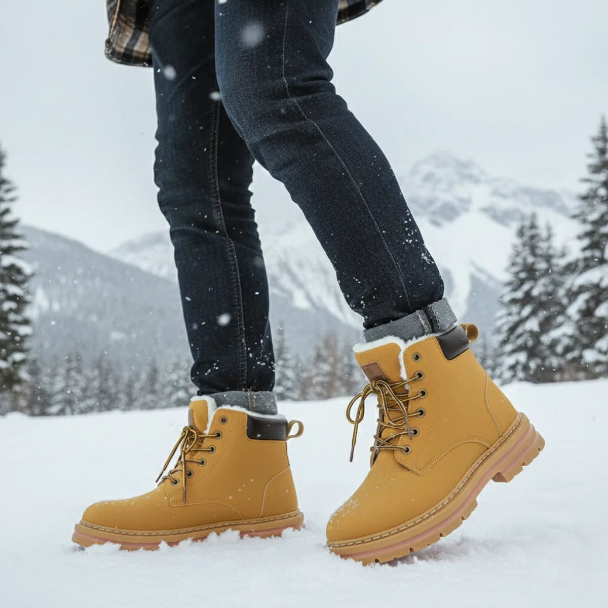 Arjun | Men's Snow Boots Cosy Fur-Lined Insulated Warm Grippy Sole Durable Winter Casual Everyday Outdoor Weather-Resistant