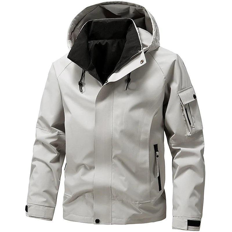 Maxton | Men's Jacket Hooded Waterproof Zip Front Windproof Warm Functional Casual Everyday Outdoor Autumn Winter Outerwear