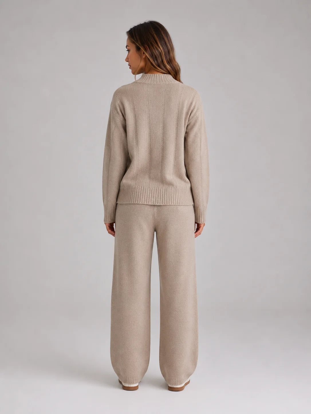 Phoenix | Women's Lounge Set Knitted Relaxed Two-Piece Soft Cosy Warm Coordinated Comfort Loungewear Casual Everyday Autumn Winter