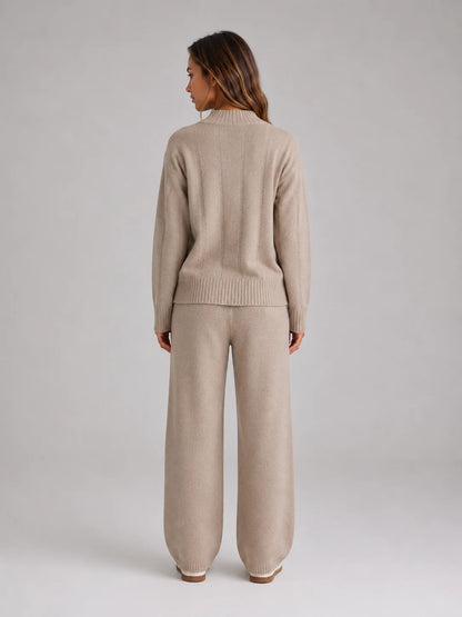 Phoenix | Women's Lounge Set Knitted Relaxed Two-Piece Soft Cosy Warm Coordinated Comfort Loungewear Casual Everyday Autumn Winter