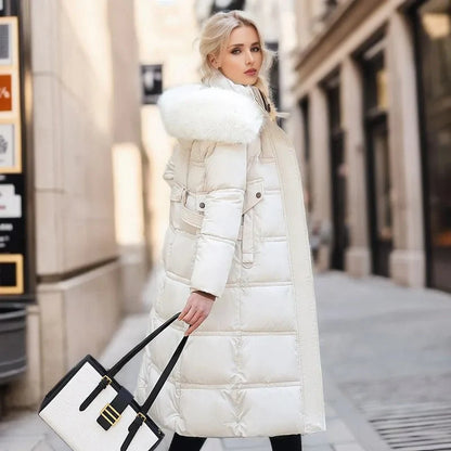 Sloane | Women's Parka Designer Winter Fur Hood Padded Insulated Warm Longline Quilted Casual Everyday Outdoor Winter Outerwear