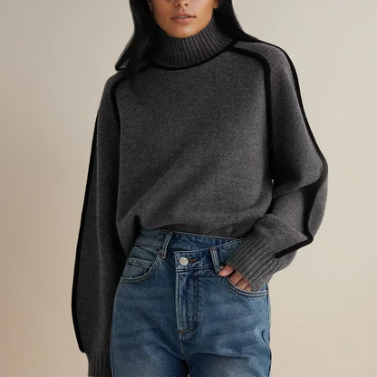 Kate | Women's Sweater Oversized Turtleneck Chunky Knit Relaxed Soft Cosy Warm Layering Chic Casual Everyday Autumn Winter