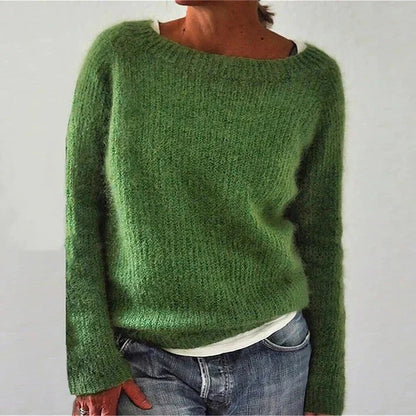 Maryam | Women's Sweater Relaxed Fit Classic Knit Soft Cosy Warm Round Neck Layering Chic Feminine Casual Everyday Autumn Winter