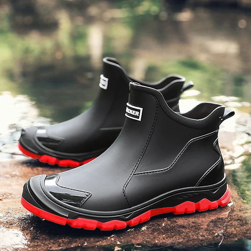 Valentine | Men's Rain Boots Waterproof Slip-On Non-Slip Durable Sole Outdoor Functional Casual Everyday Autumn Winter