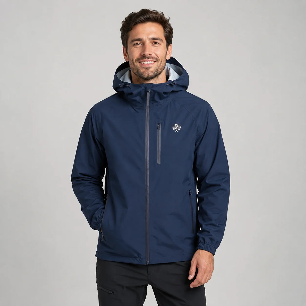Louie | Men's Rain Jacket Hooded Lightweight Shell Waterproof Windproof Packable Functional Casual Everyday Outdoor Autumn Winter