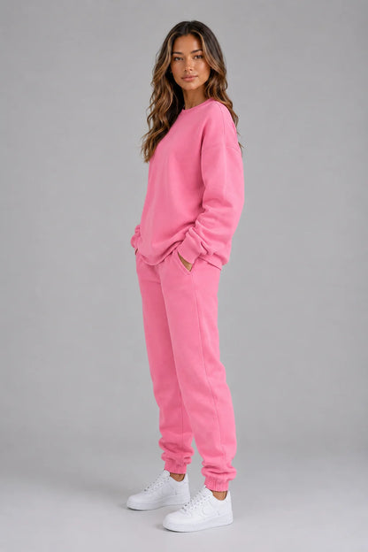 Paloma | Women's Co-ord Set Oversized Tracksuit Crew Neck Sweatshirt Cuffed Joggers Two-Piece Soft Cosy Warm Relaxed Loungewear