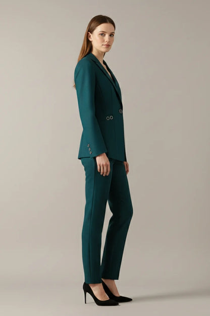 Myla | Women's Co-ord Set Blazer Single Button Straight Trousers Two-Piece Tailored Structured Smart Occasion Office Coordinated